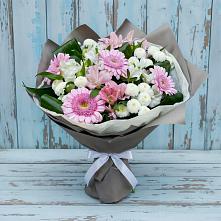 Букет цветов из:  Герберы, Альстромерии и Хризантемы #REPLACE_PRED# Шилово