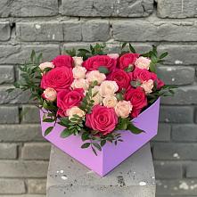 Цветочная композиция из Розы в коробке в Шилово