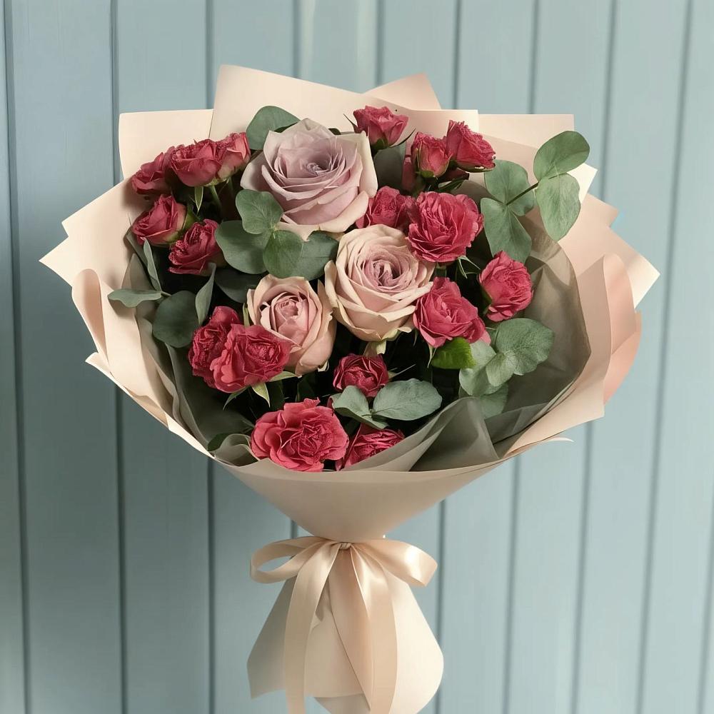 Букет цветов из: Гвоздики и Розы в Шилово