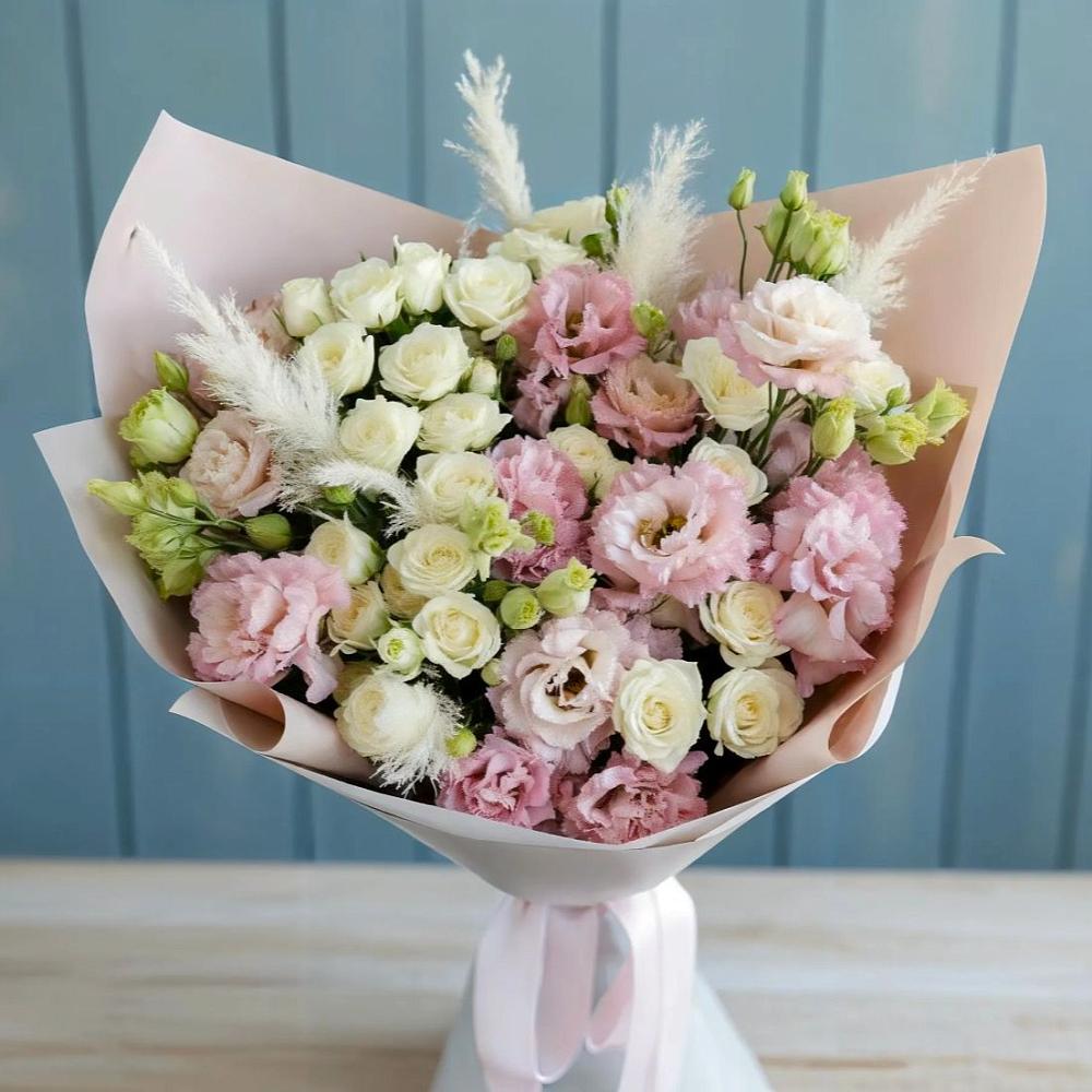 Букет цветов из: Альстромерии и Розы в Шилово