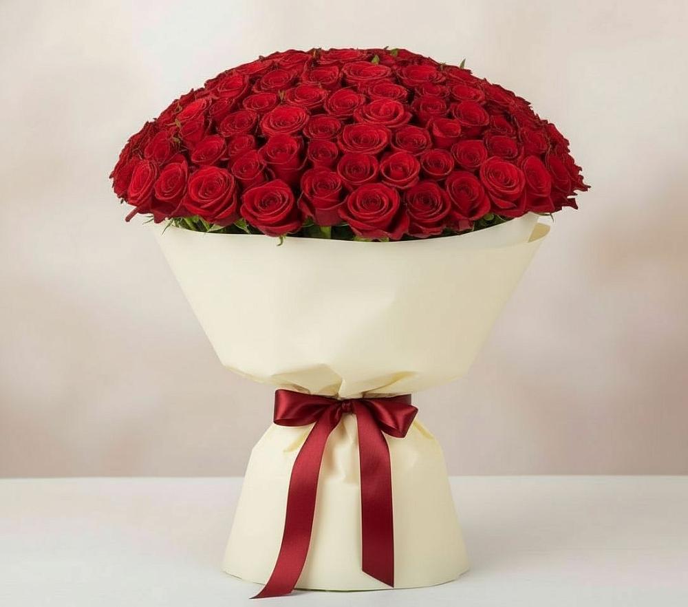 Букет 101 Красная роза Милано в Шилово
