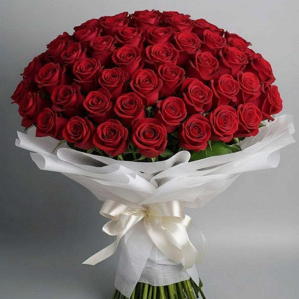 Букет 101 Красная роза Блэк Мэджик в Шилово