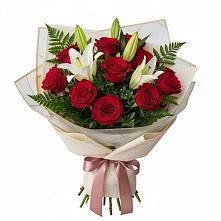 Букет цветов из:  Лилии и Розы в Шилово