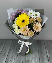 Букет цветов из:  Розы, Герберы и Хризантемы в Шилово