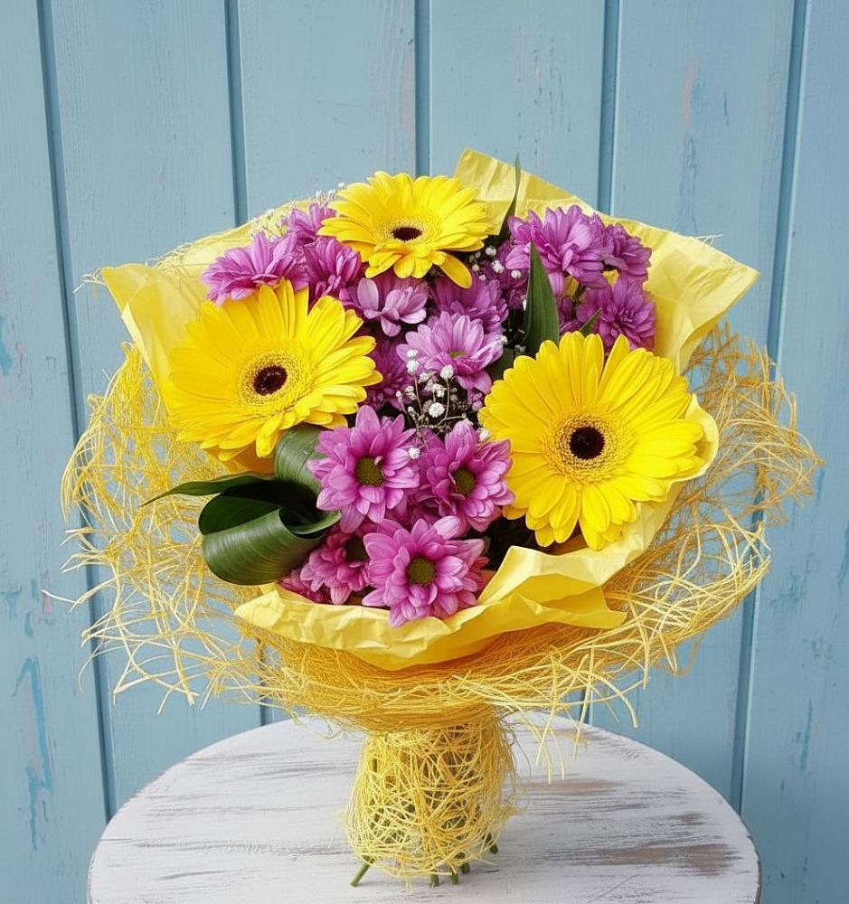 Букет цветов из: Хризантемы и Герберы в Шилово