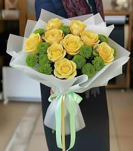 Букет цветов из:  Хризантемы и Розы в Шилово