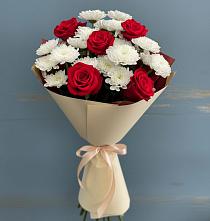 Букет цветов из:  Розы и Хризантемы в Шилово