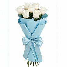 Букет 7 белых роз Проуд в Шилово