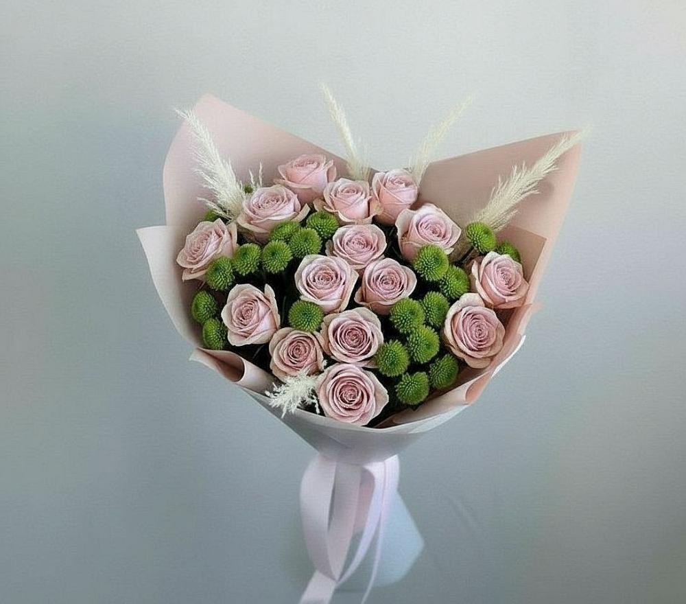 Букет цветов из: Розы и Хризантемы в Шилово