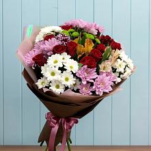 Букет цветов из:  Розы, Хризантемы и Альстромерии в Шилово
