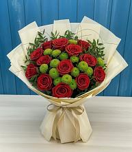 Букет цветов из:  Розы и Хризантемы #REPLACE_PRED# Шилово