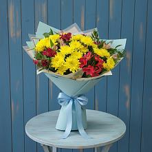 Букет цветов из:  Альстромерии и Хризантемы #REPLACE_PRED# Шилово